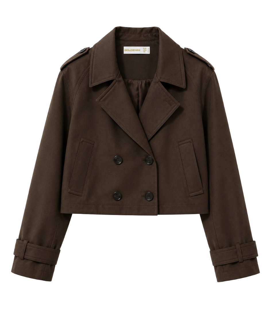 goldenim-paris-femme-trench-court-trenchcoat-braun image 1