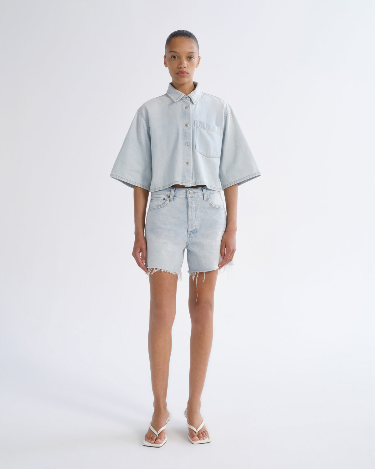 agolde-nye-short-recall-damen-jeansshorts-hellblau-relaxed image 1