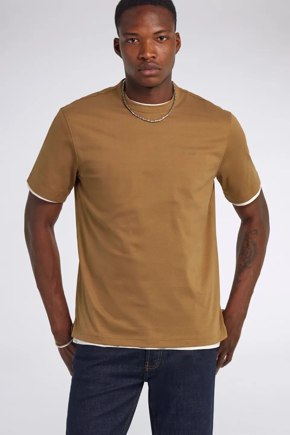 gas-dharis-slit-tape-4856-t-shirt-herren-baumwolle-merceri image 1