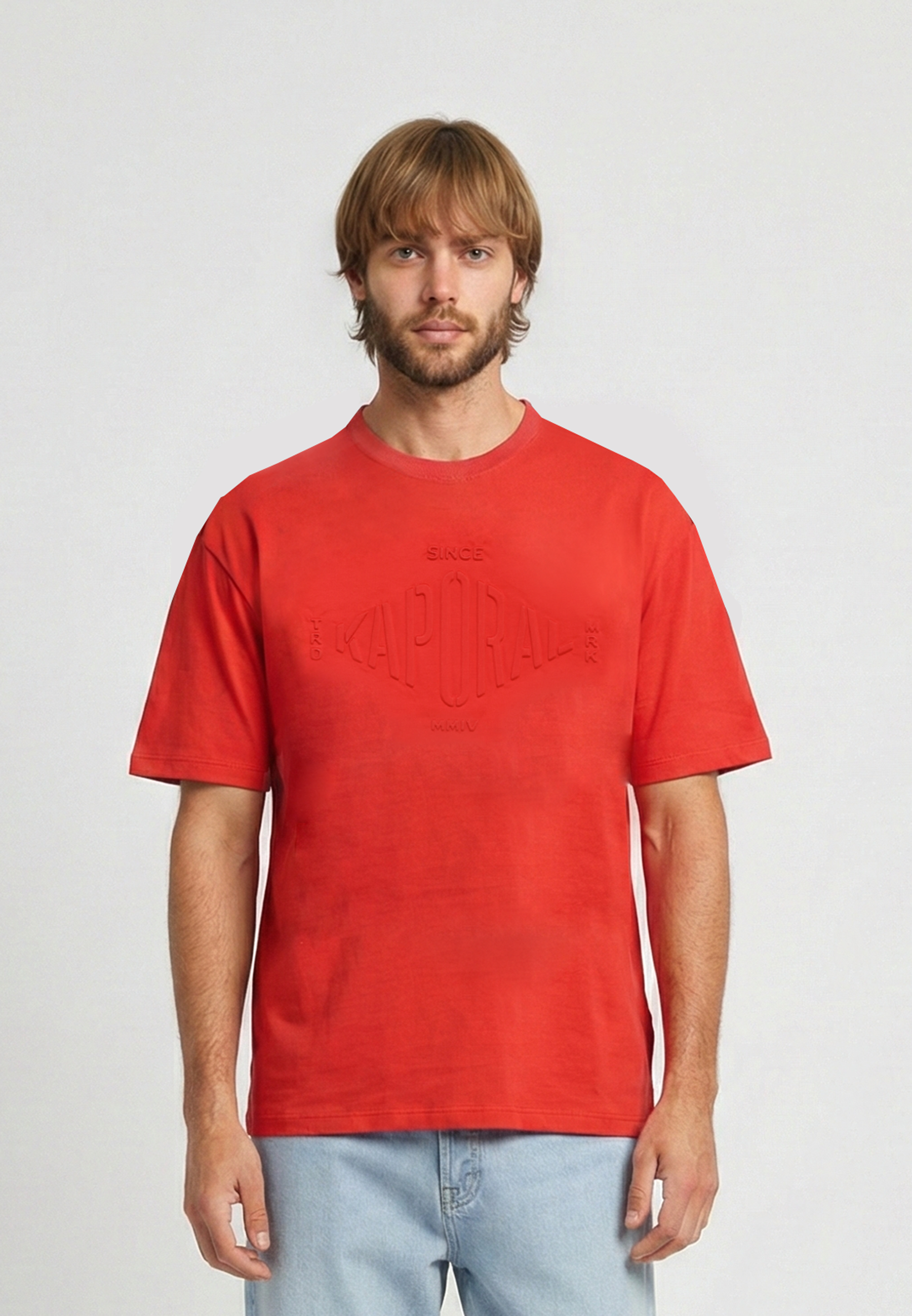 kaporal-timal-t-shirt-herren-rot-regular-100-baumwolle image 1