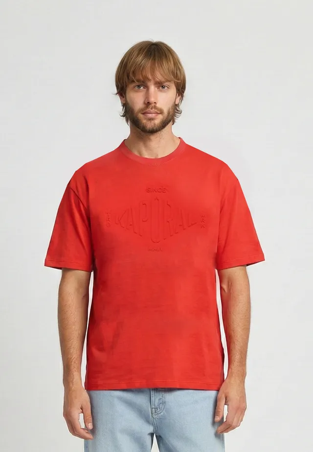 kaporal-timal-t-shirt-herren-rot-regular-100-baumwolle image 1