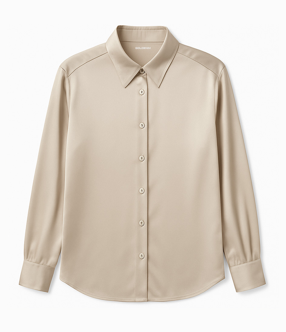 goldenim-paris-femme-chemise-satin-bluse-satin-damen image 1