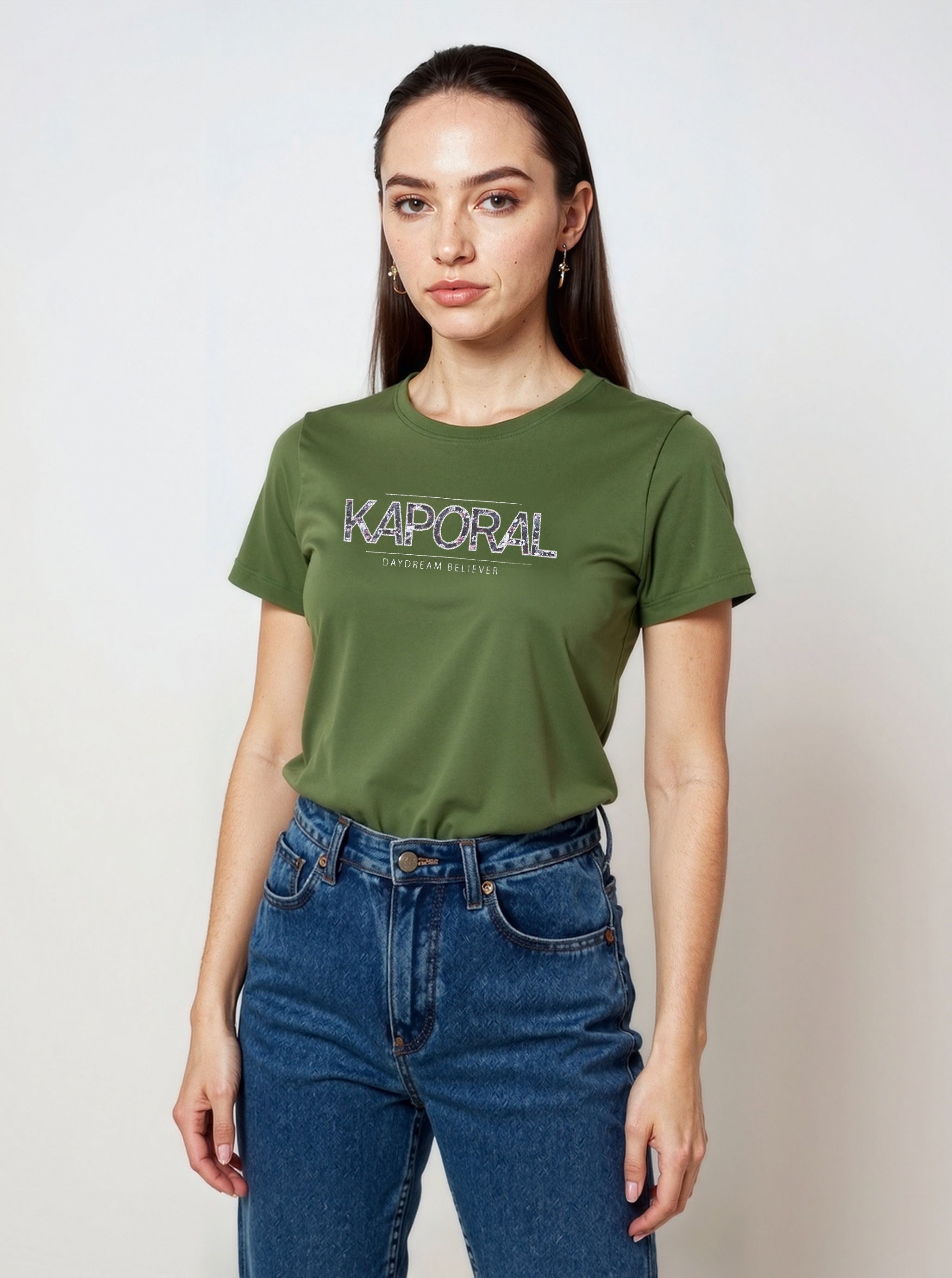 kaporal-jall-t-shirt-khaki-damen-baumwolle image 2