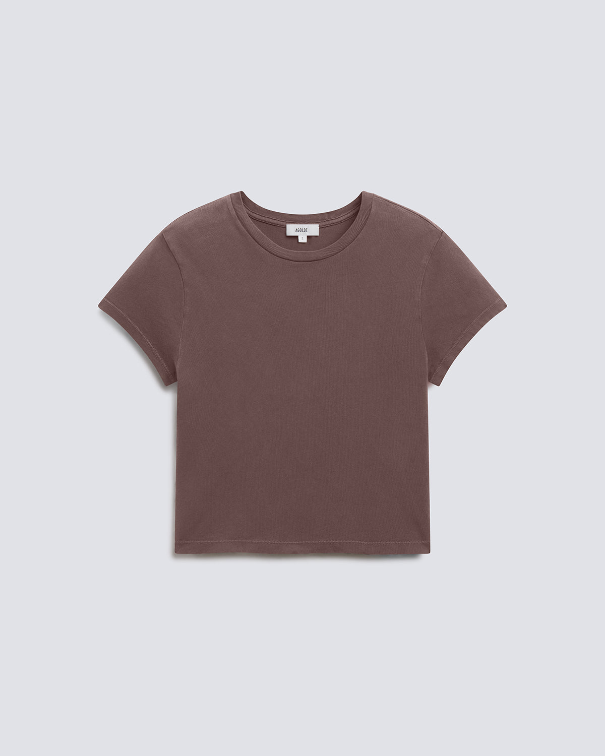 agolde-adine-shrunken-tee-mauvine-dunkelrosa image 6