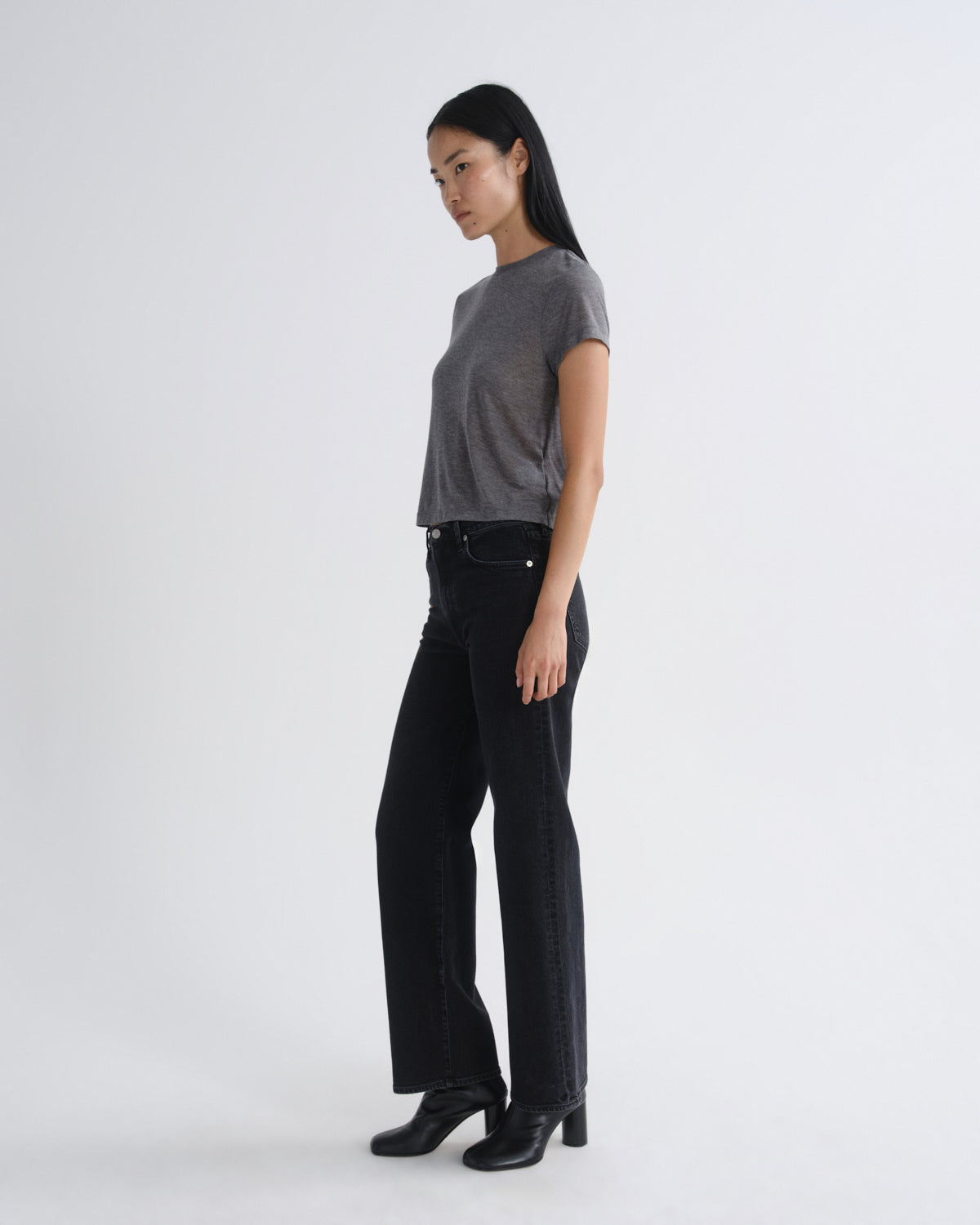agolde-adine-shrunken-tee-t-shirt-grey-heather-tencel image 3
