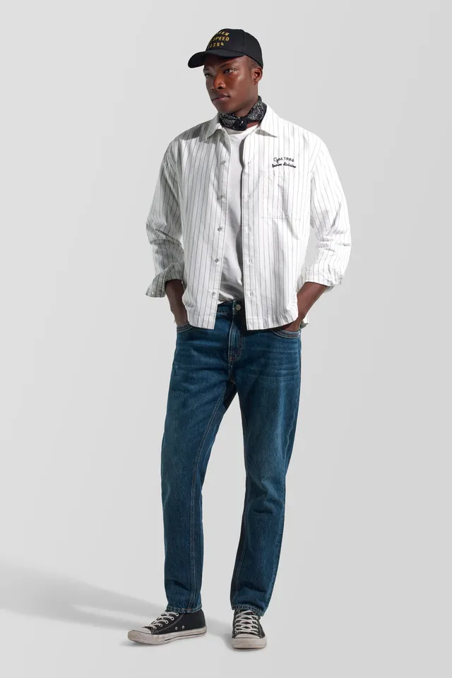 gas-tar-73md-tapered-jeans-herren-dunkelblau-rigid-denim image 1