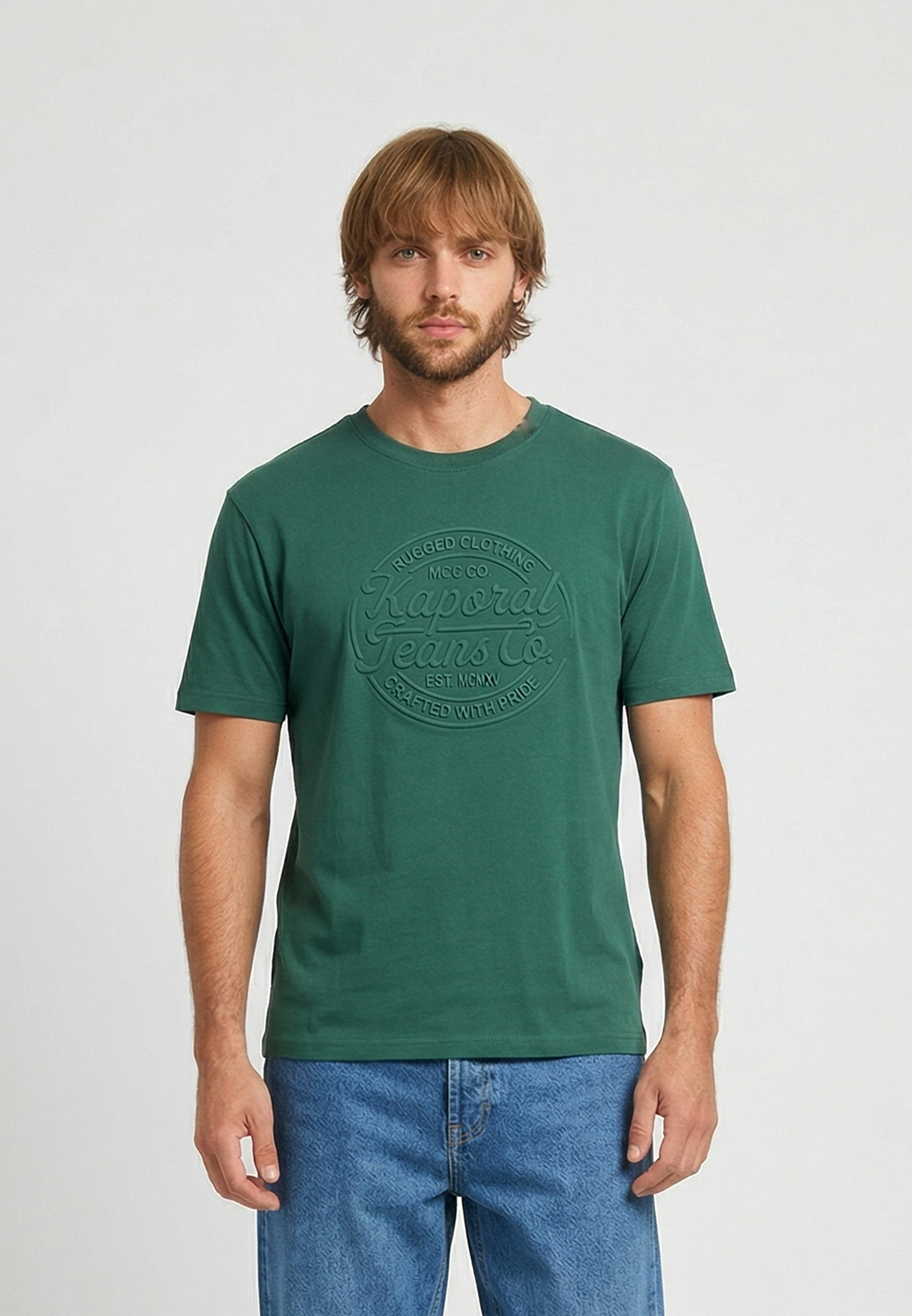 kaporal-kraft-t-shirt-herren-gr-n-regular-baumwolle image 2