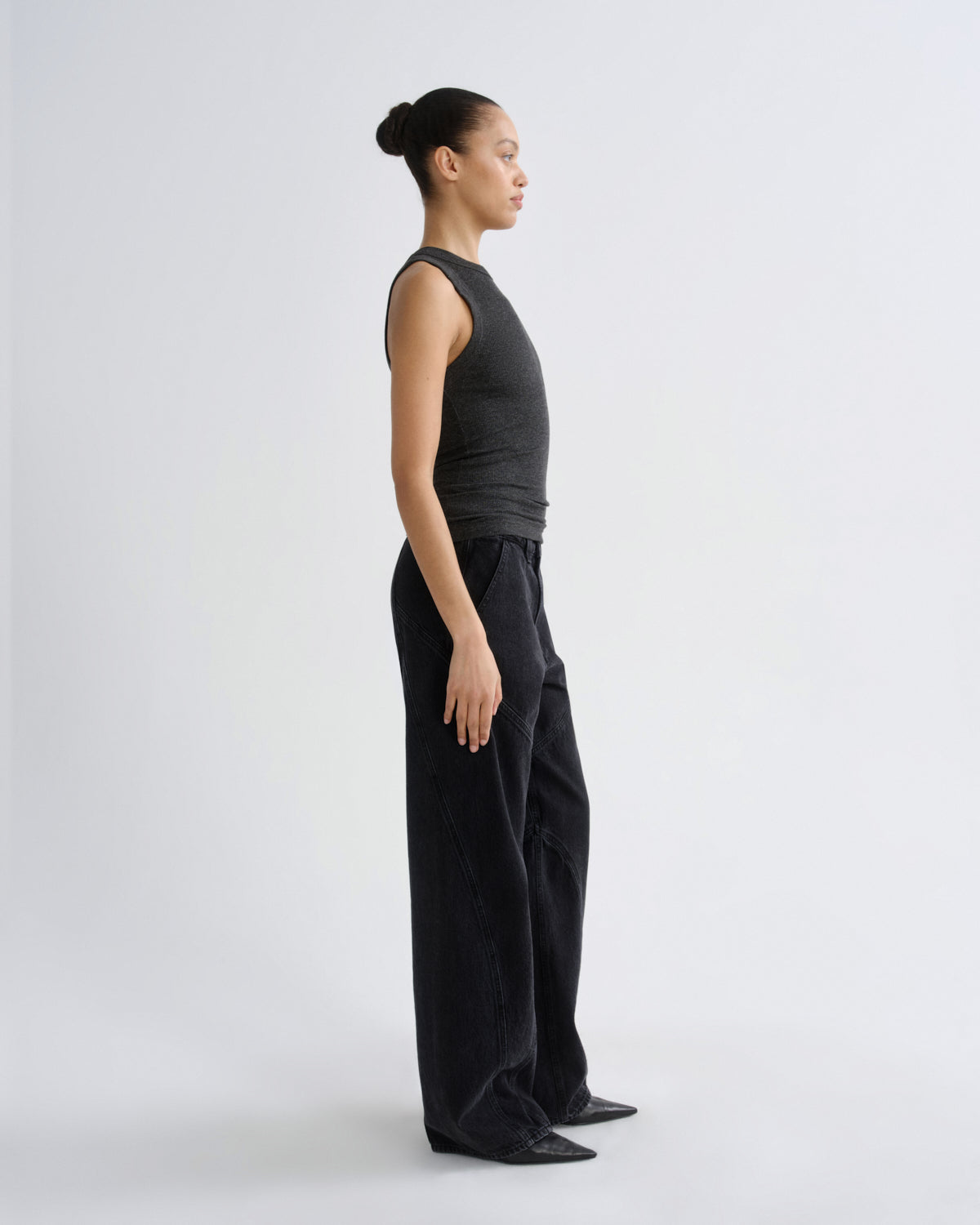 agolde-leigh-tank-charcoal-heather-top-dunkelgrau image 4