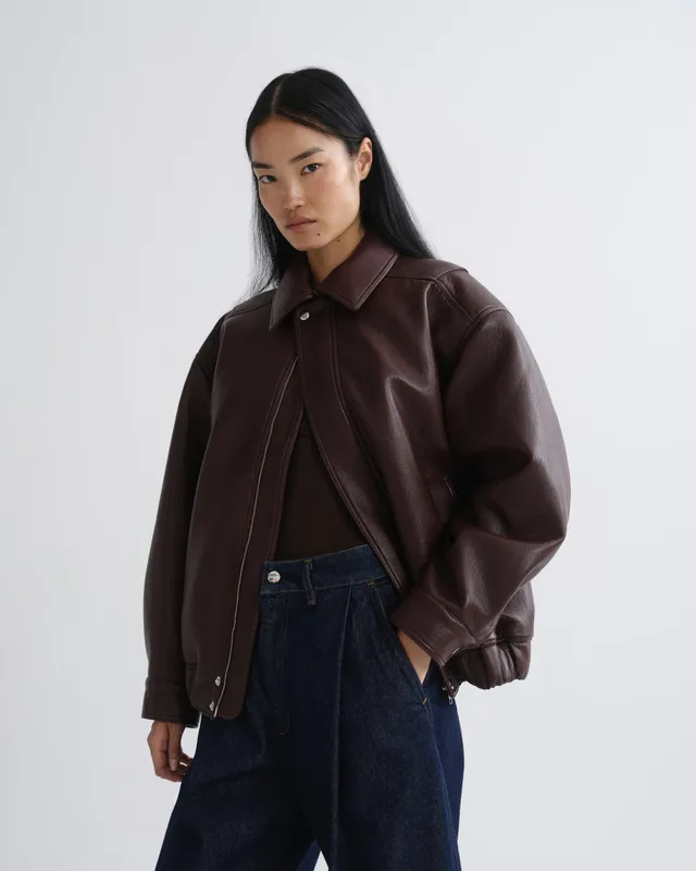 agolde-ona-bomber-jacke-falun-burgunder-braun image 1