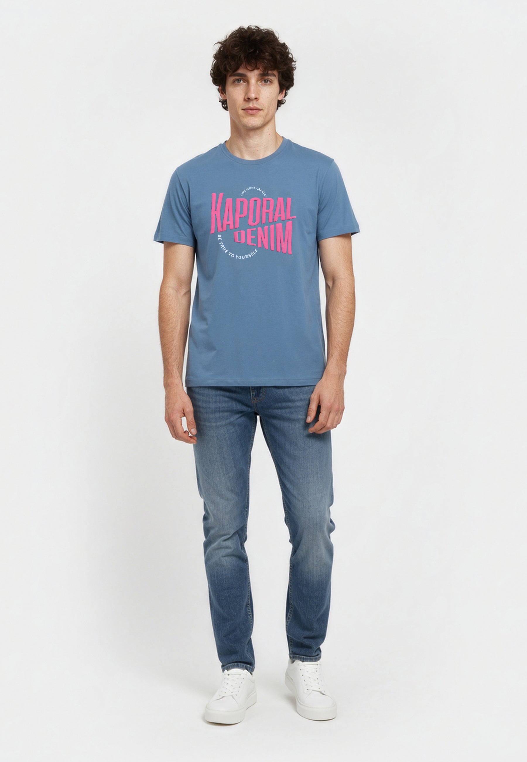 kaporal-java-t-shirt-herren-hellblau-baumwolle-print image 2