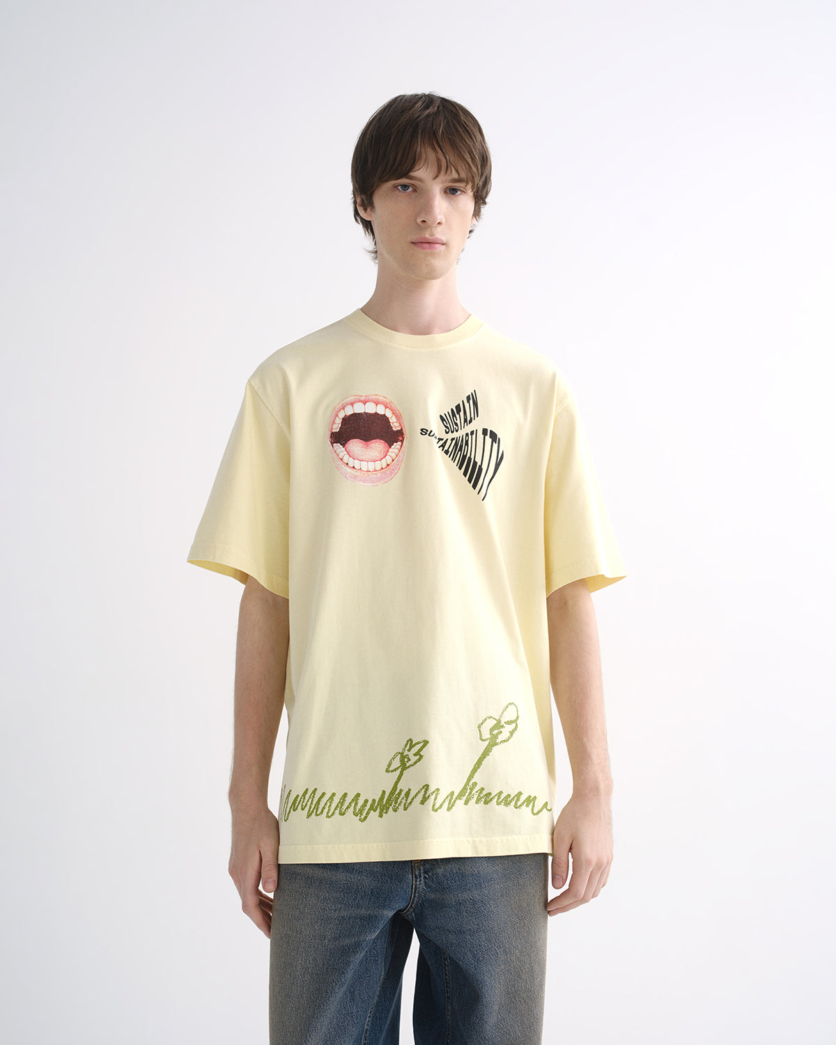 agolde-ron-finley-tee-pale-yellow-t-shirt-gelb-herren image 1