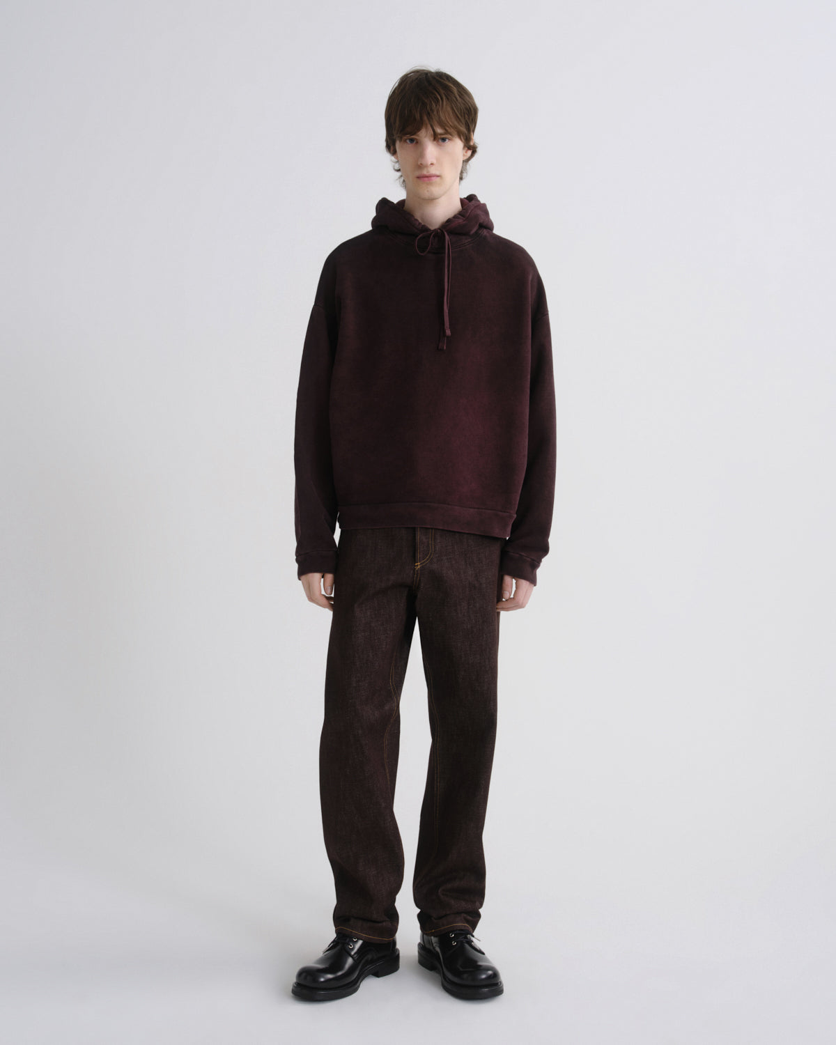 agolde-salford-hoodie-cipher-kapuzenpullover-bordeaux image 3