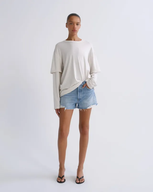 agolde-parker-jeansshorts-animate-hellblau-high-rise image 1