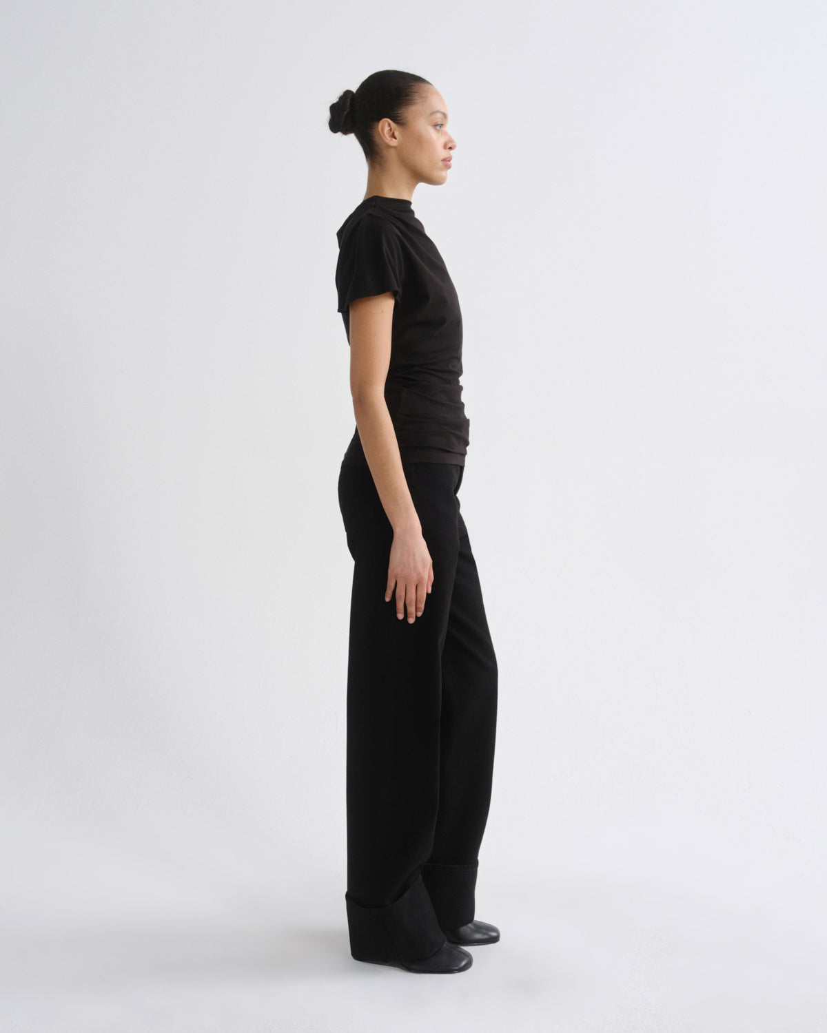 agolde-beckly-tee-damen-top-schwarz-jersey-gr-xs-xl image 4