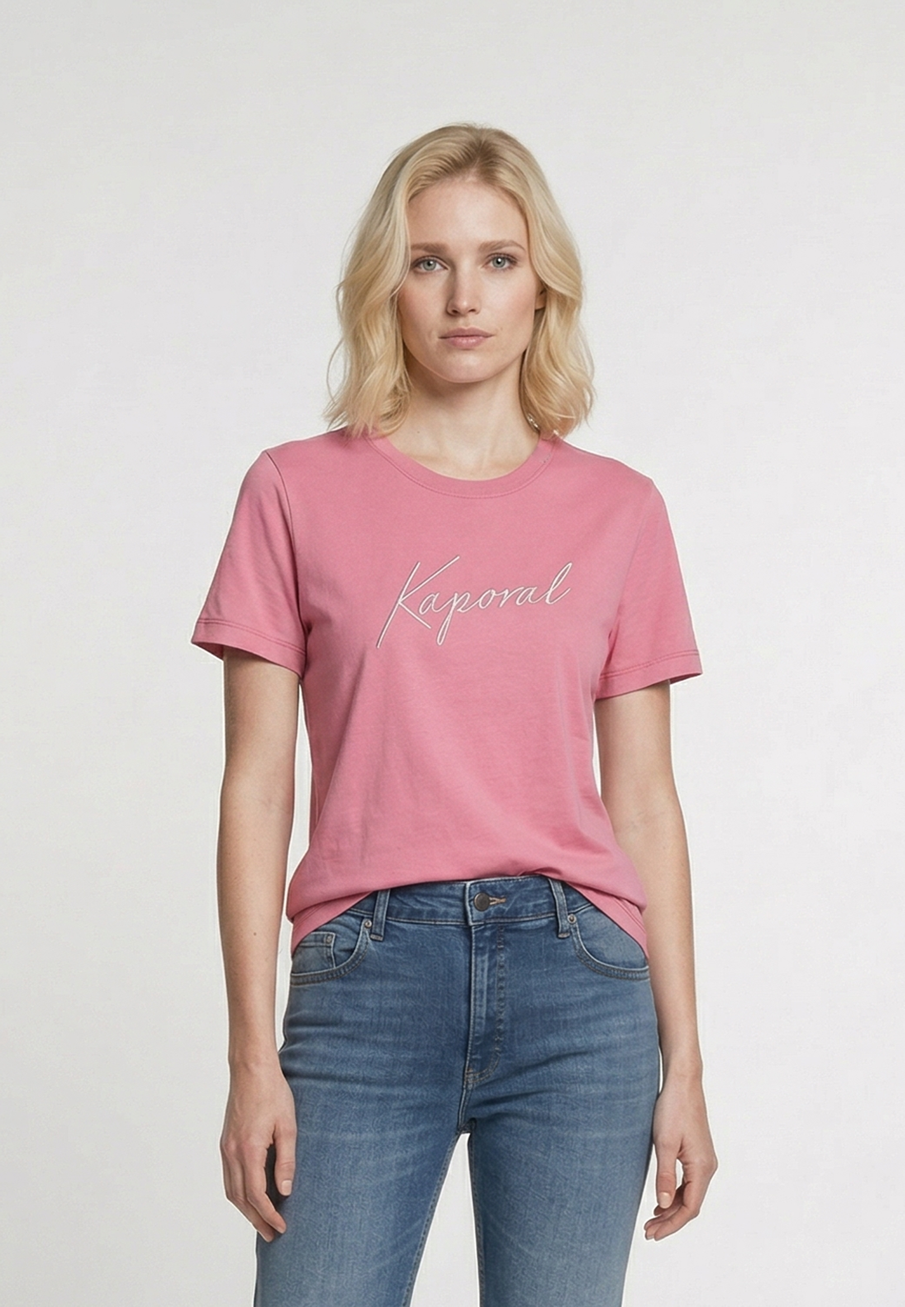 kaporal-krak-t-shirt-slim-rosa-baumwolle-herren image 2