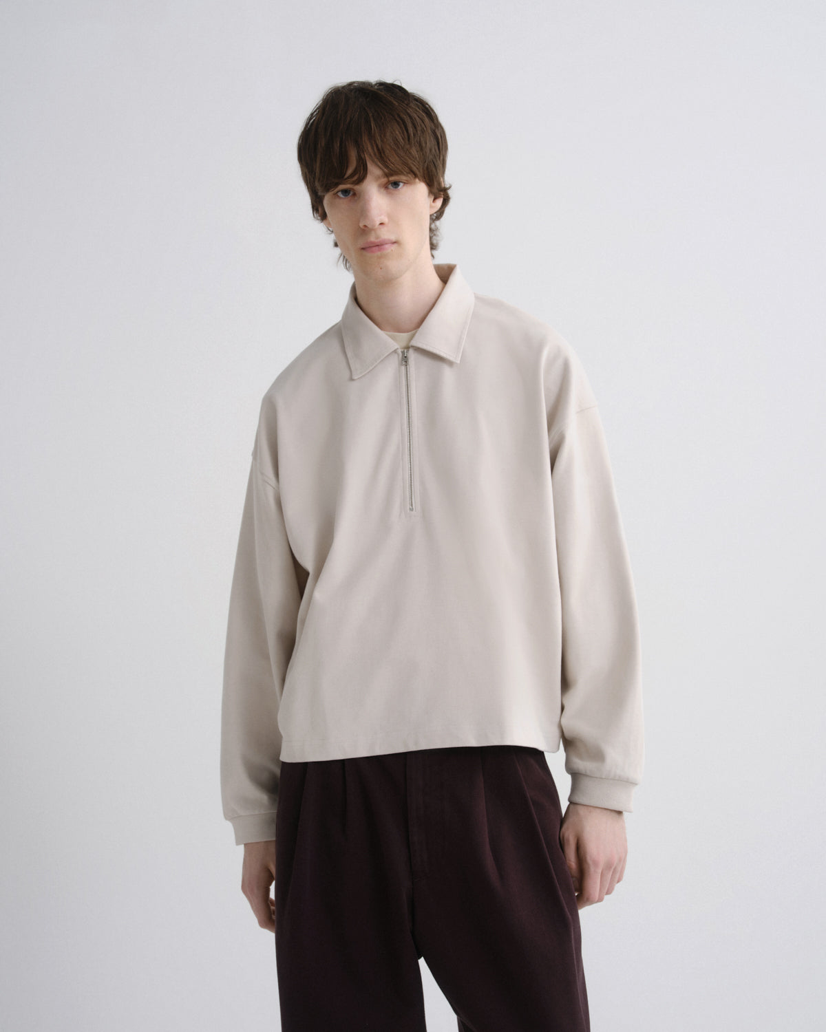 agolde-darius-polo-shirt-sand-beige-baumwolle image 1