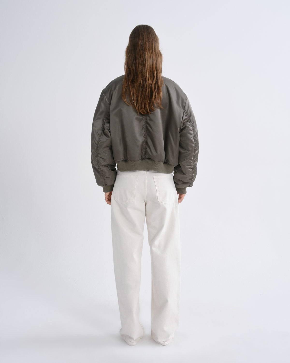 agolde-frankie-reversible-bomber-bomberjacke-fern-wende-satin image 2