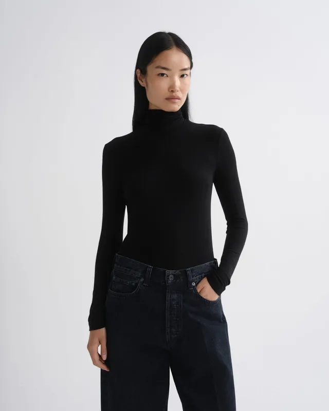 agolde-pascale-turtleneck-damen-pullover-schwarz-rollkragen image 1