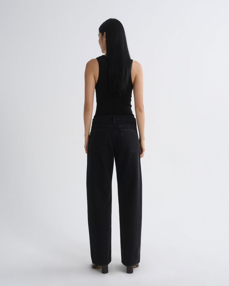 agolde-arc-criss-cross-jeans-phase-damen-schwarz image 2