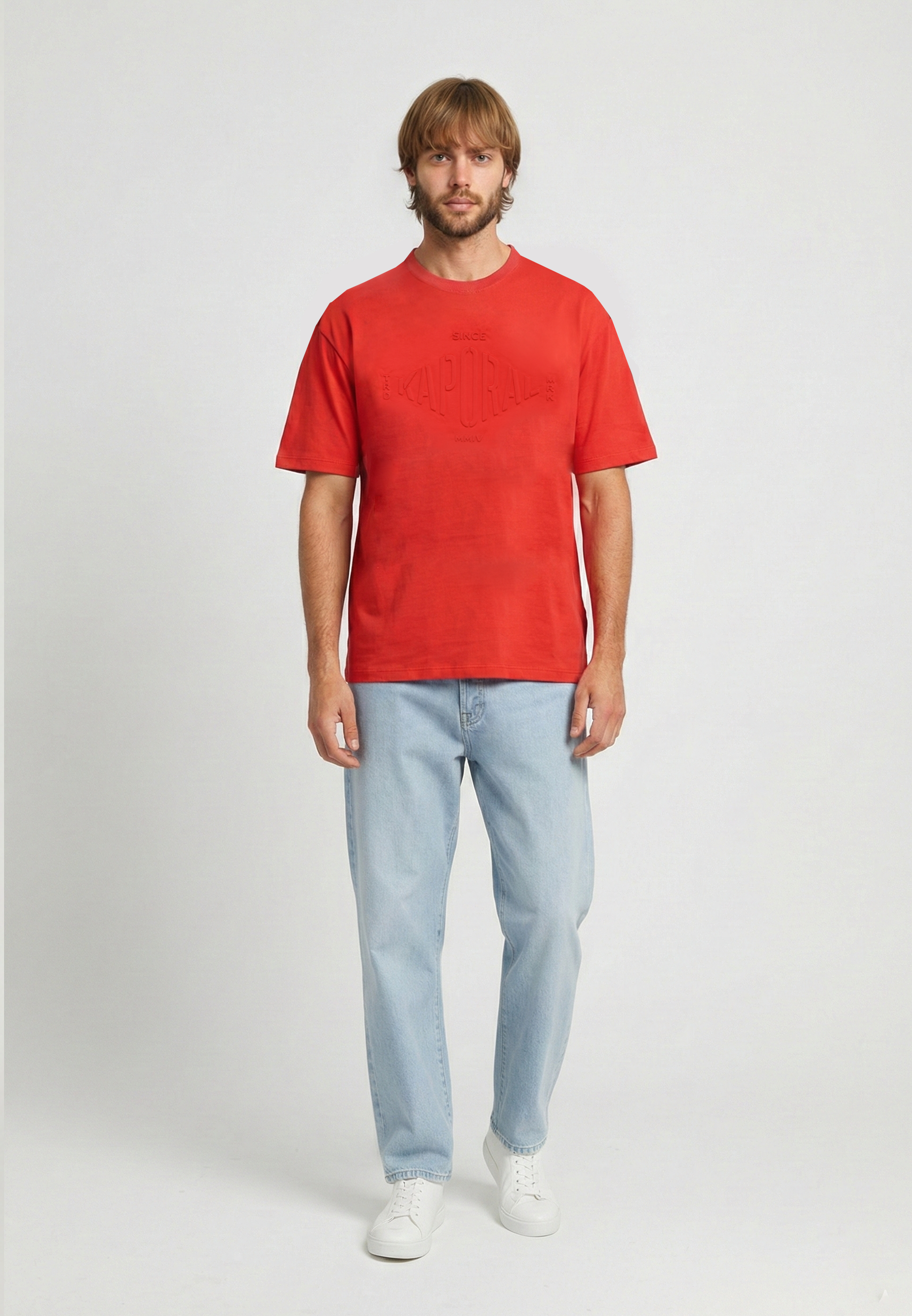 kaporal-timal-t-shirt-herren-rot-regular-100-baumwolle image 2