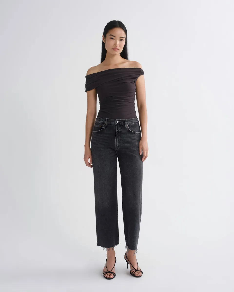 agolde-harper-crop-jeans-radius-schwarz-stretch image 1