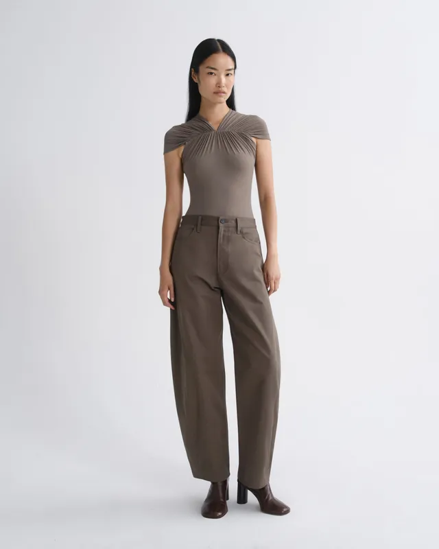 agolde-luna-trouser-damen-hose-taupe-beige-twill-weit image 1