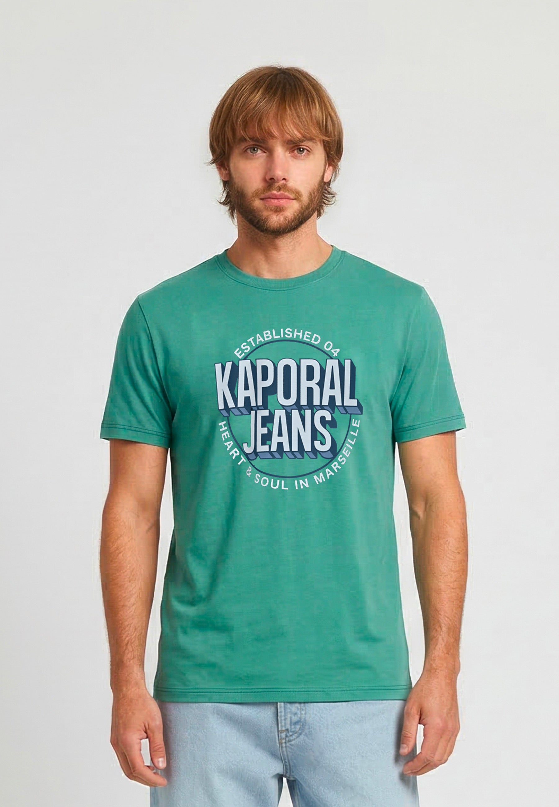 kaporal-tyler-t-shirt-herren-mint-baumwolle-kurzarm image 2