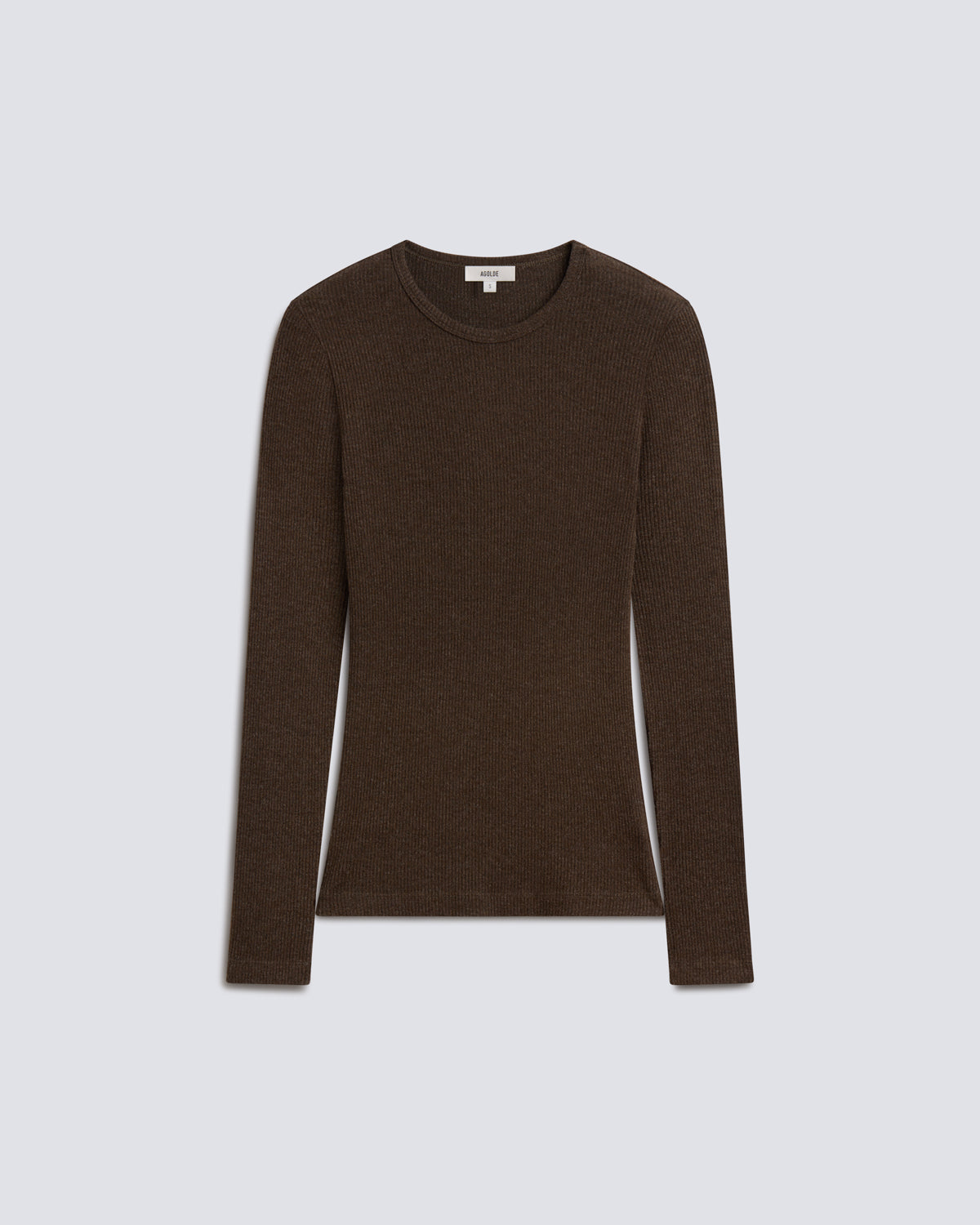 agolde-delphi-slim-tee-lizard-olive-langarm image 6