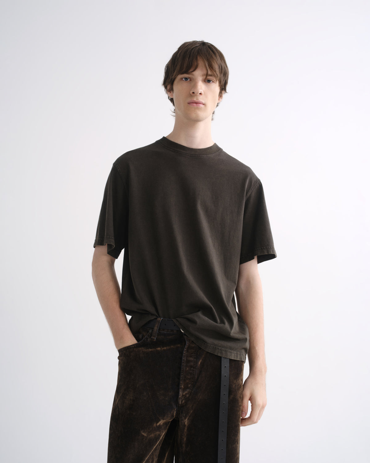 agolde-asha-mock-neck-tee-herren-t-shirt-fracture-grau image 1