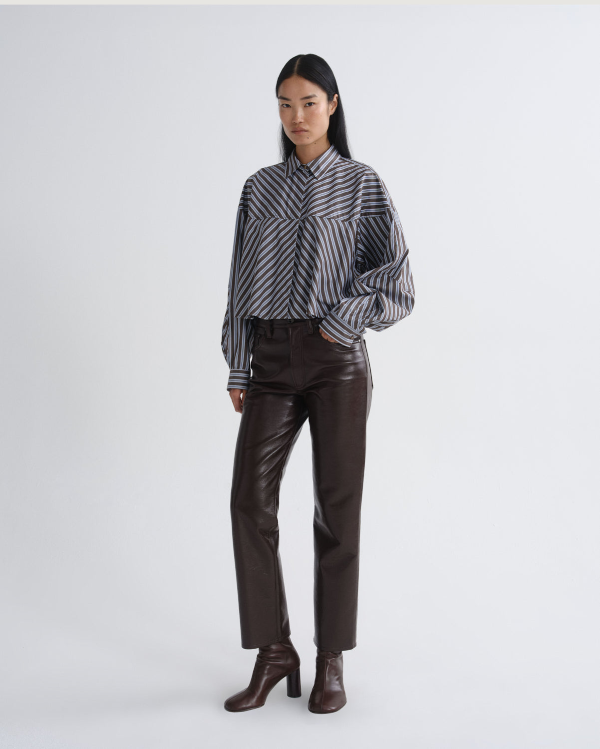 agolde-agnes-shirt-meyer-stripe-bluse-bracken-blue image 4