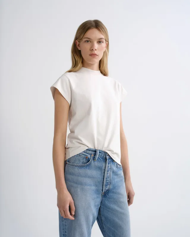 agolde-bryce-cap-sleeve-tee-bone-damen-wei image 1