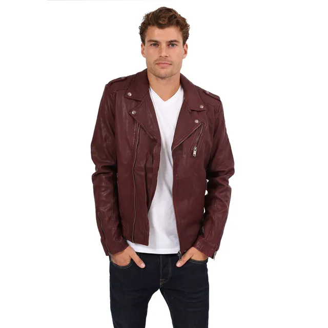 kaporal-lars-perfecto-bordeaux-herren-lammleder image 1