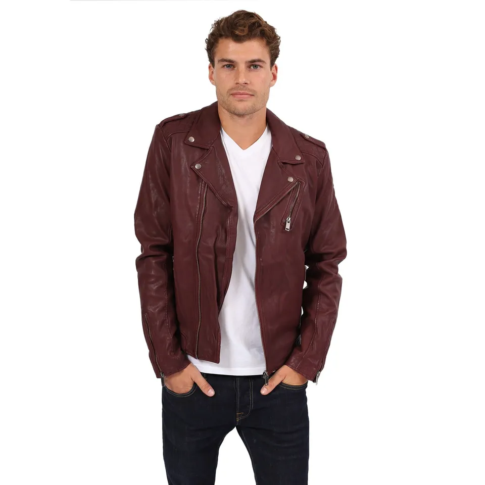 kaporal-lars-perfecto-bordeaux-herren-lammleder image 1