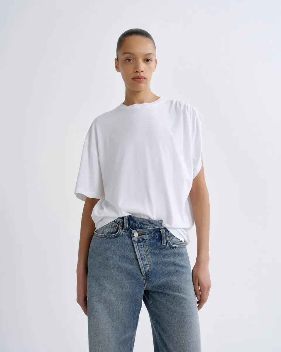 agolde-roma-t-shirt-wei-asymmetrisch-damen image 1