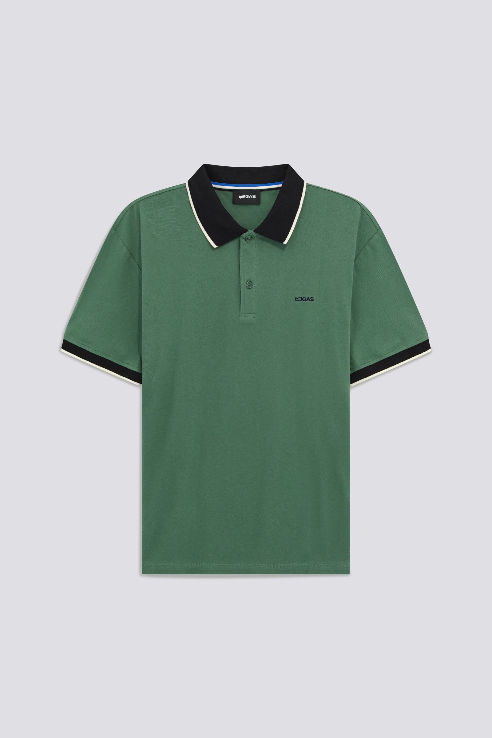 gas-ralph-rib-stripe-3674-polo-herren-blau-slim-fit image 2