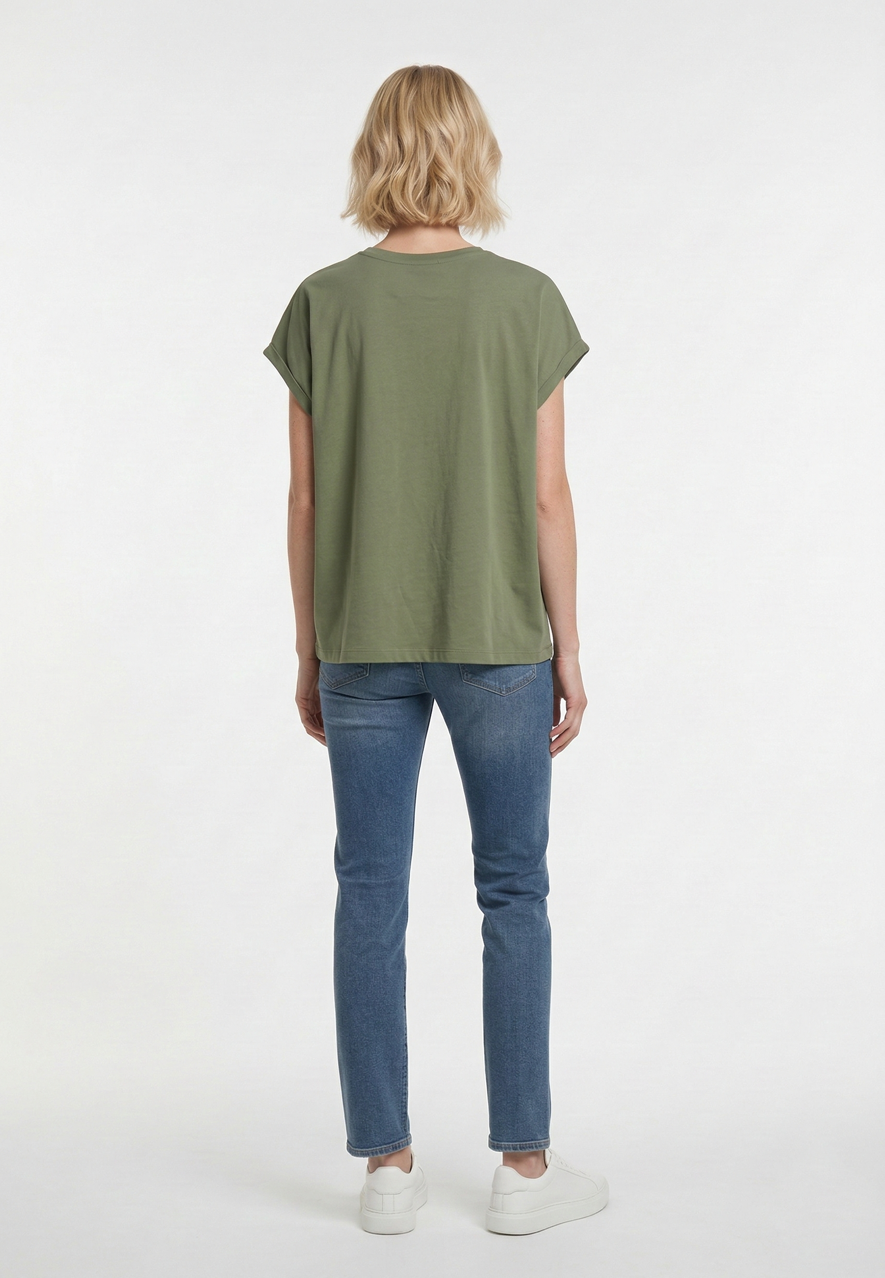 kaporal-kopy-t-shirt-damen-khaki-baumwolle image 3