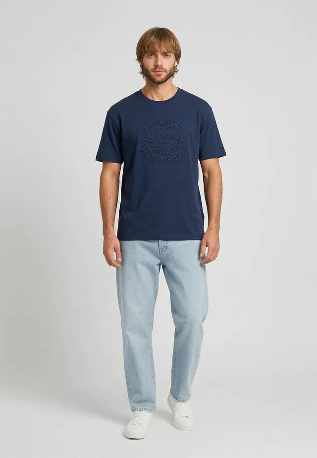 kaporal-kraft-t-shirt-regular-marine-baumwolle-herren image 1