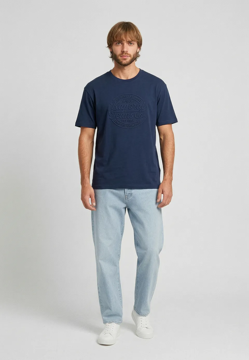 kaporal-kraft-t-shirt-regular-marine-baumwolle-herren image 1