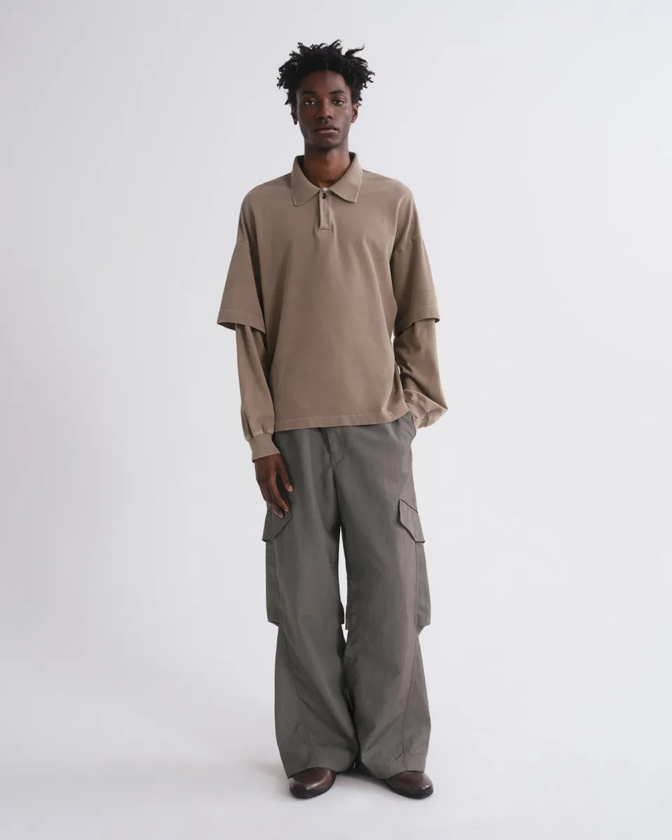 agolde-whitcomb-pant-cargohose-millstone-grau-nylon image 1