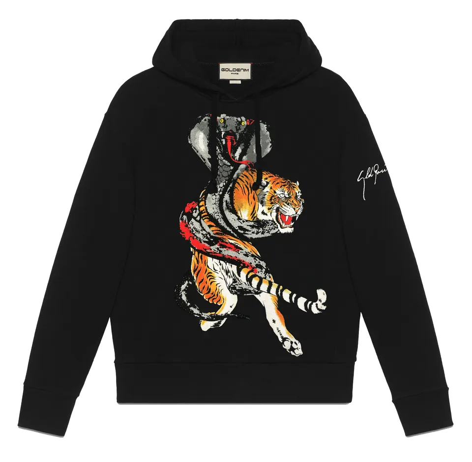 goldenim-paris-homme-sweat-1002-pullover-schwarz-slim image 1