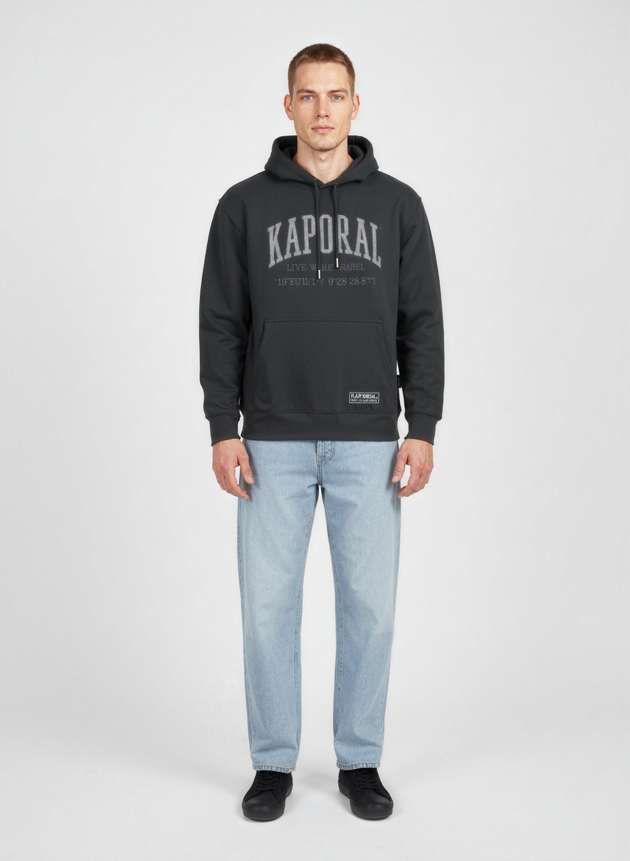 kaporal-benjy-hoodie-herren-schwarz-baumwollmix image 2