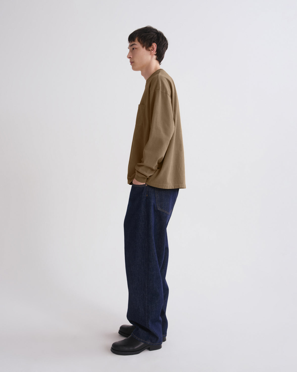 agolde-lucan-long-sleeve-tee-langarmshirt-trail-khaki image 5