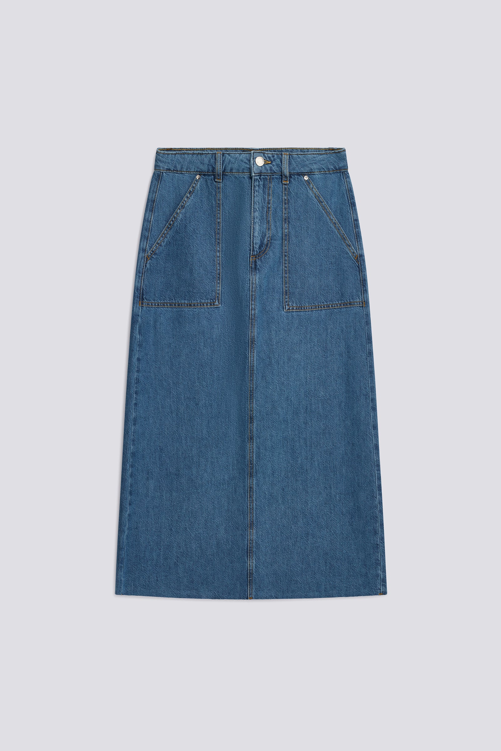 gas-wera-wk-mid-skirt-95mm-jeansrock-midi-indigo-regular image 3