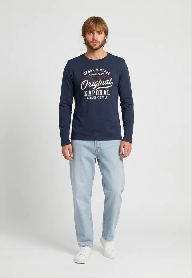 kaporal-kuopio-langarmshirt-herren-marine-print image 1