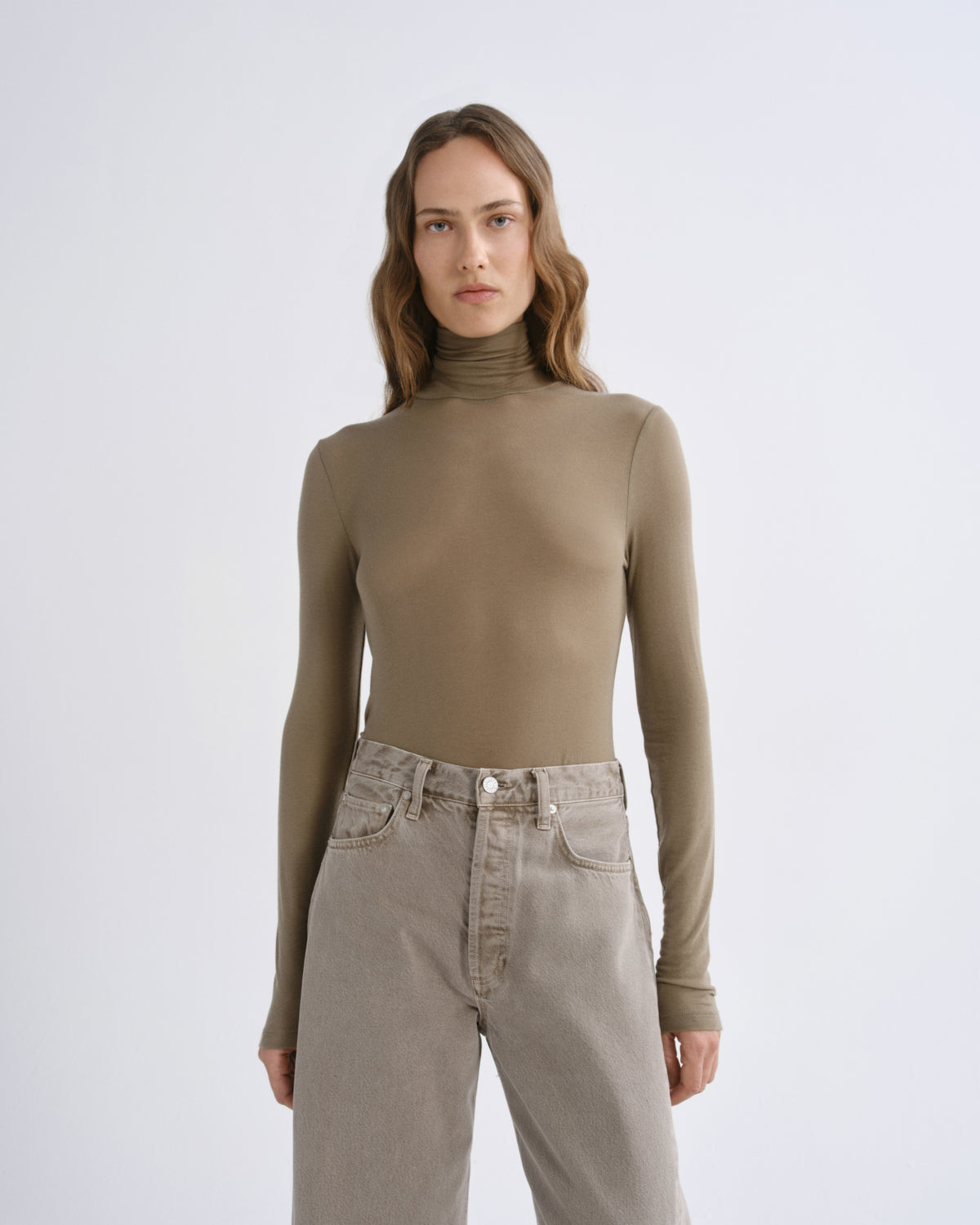 agolde-pascale-rollkragenpullover-canopy-gr-n-feinripp image 1