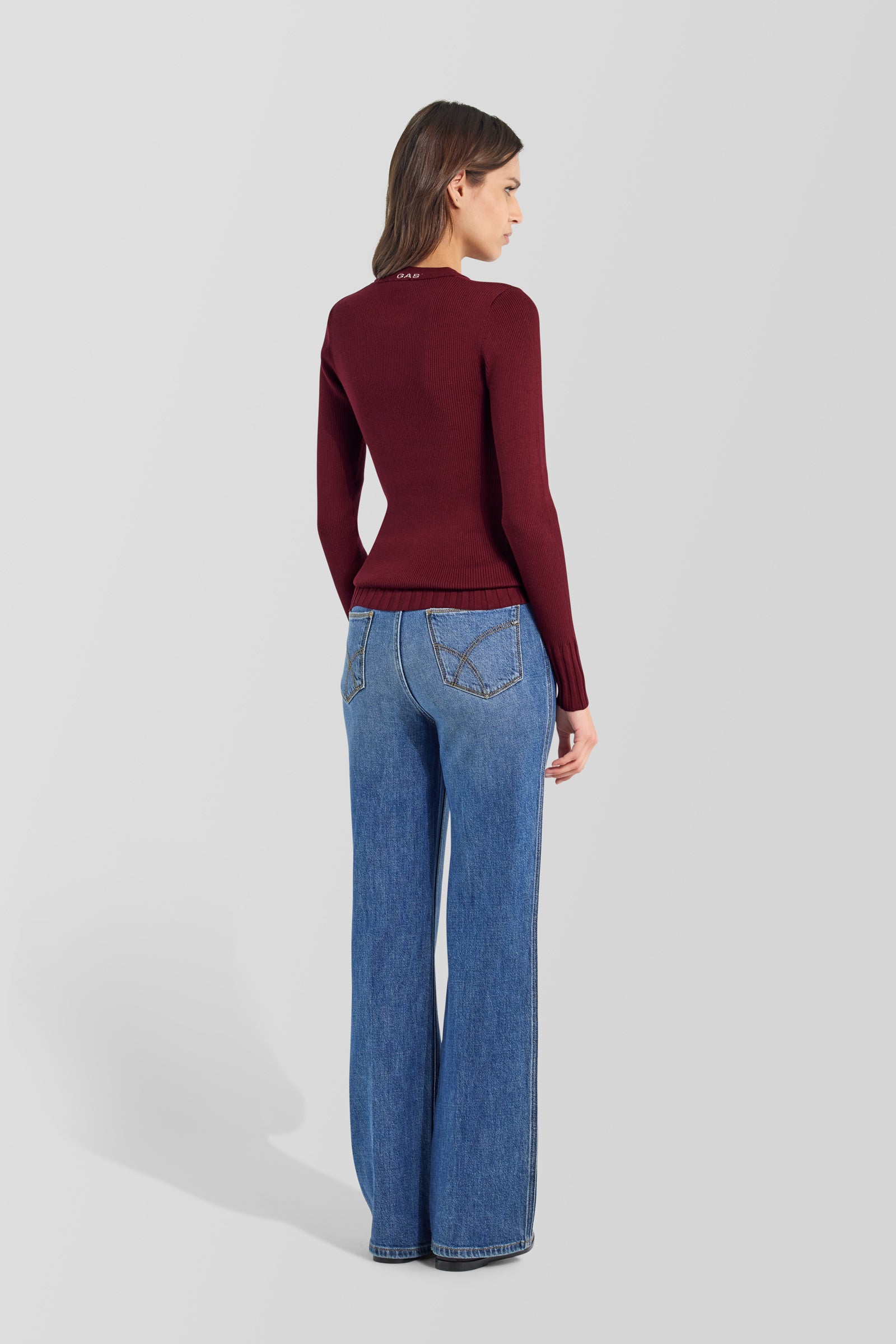 gas-emily-round-2899-pullover-damen-viskose-slim-fit image 2