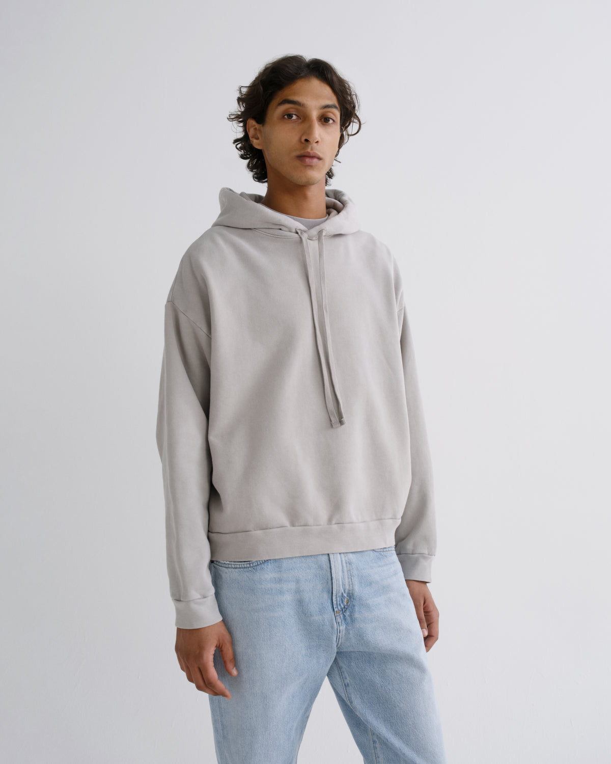 agolde-salford-hoodie-reflect-grauer-kapuzenpullover image 1
