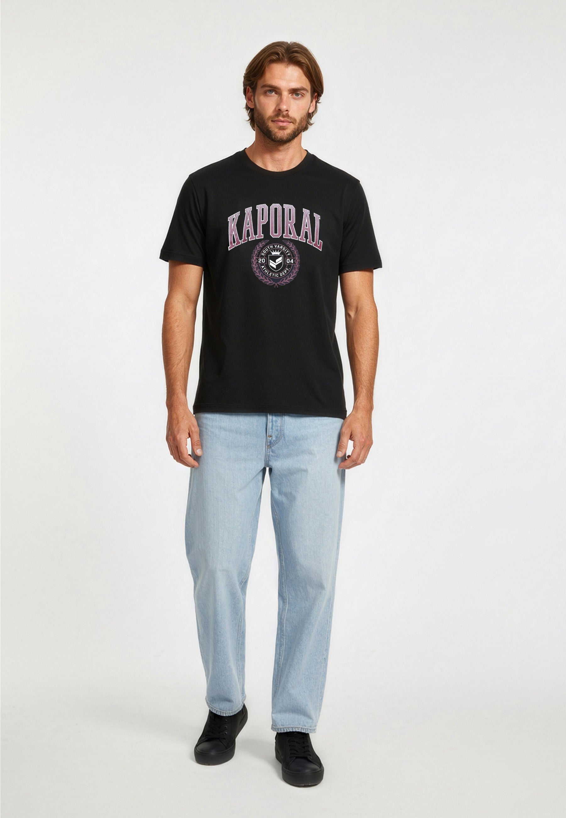 kaporal-robin-t-shirt-schwarz-herren-regular-baumwolle image 2