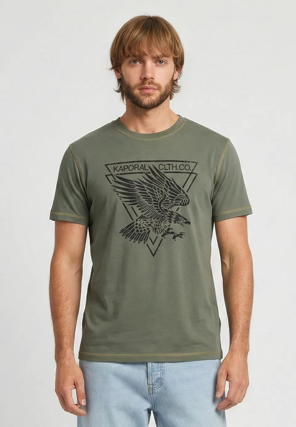 kaporal-eagle-t-shirt-khaki-regular-100-baumwolle image 1