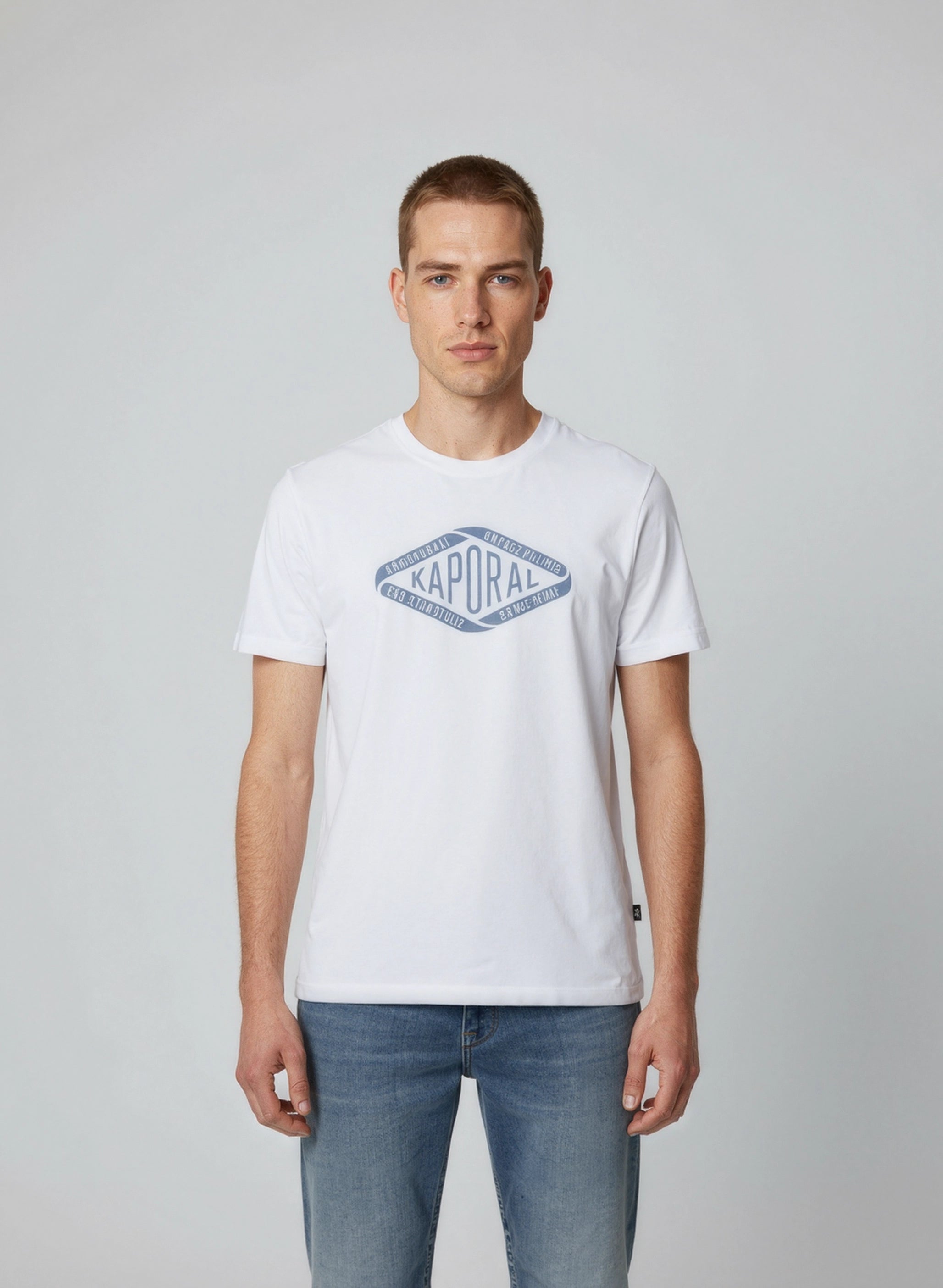 kaporal-raz-regular-t-shirt-herren-wei-baumwolle-logo image 1